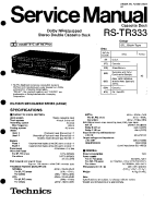 Technics - RSTR-333 - Service manual 
